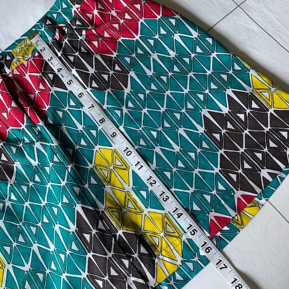 Slazenger Skort Womens 8 Teal Geometric Golf Athletic Casual Modest Active Hike - Picture 8 of 8